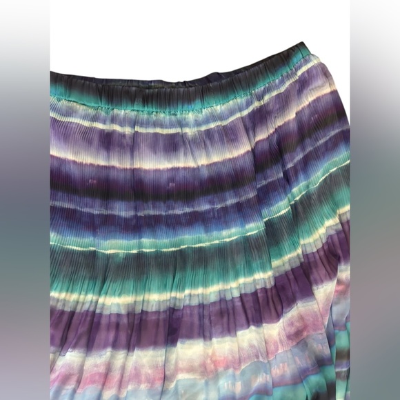 Lane Bryant Maxi Watercolor Beachy Tropical Fairycore Coastal Maxi Skirt Sz 3X - Picture 4 of 5